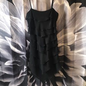 Black spaghetti strap dress